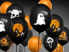 PartyDeco, balony lateksowe, duszek Halloween, czarny, 30 cm, 6 szt.