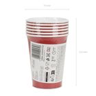 PartyDeco, kubeczki papierowe, ciemny czerwony, 250 ml, 6 szt.