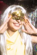 PartyDeco, maska karnawałowa, złoty, 17-9 cm