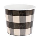 PartyDeco, wiaderka na przekąski, krata, 14 cm, 2 szt.