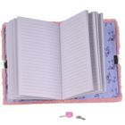 Paso, Lilo i Stitch, pamiętnik z kłódką, pluszowy, A5, 96 kartek, linia, różowy, Flowers