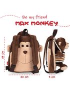 Perletti, Małpka Max, plecak dla przedszkolaka, brązowy