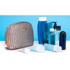 Peterson, kosmetyczka, 1-komorowa, brokatowa, różowe złoto