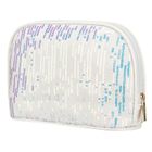 Peterson, kosmetyczka, 1-komorowa, cekinowa, biała