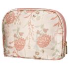 Peterson, kosmetyczka, 1-komorowa, tkanina syntetyczna, różowa z botanicznym wzorem