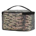 Peterson, kosmetyczka kuferek, cekinowa, szara