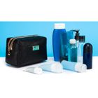 Peterson, kosmetyczka prostokątna, brokatowa, czarna