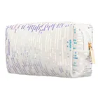 Peterson, kosmetyczka prostokątna, cekinowa, biała