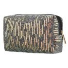 Peterson, kosmetyczka prostokątna, cekinowa, szara