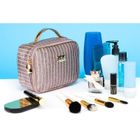 Peterson, kosmetyczka z uchwytem, brokatowa, różowe złoto