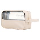 Peterson, kosmetyczka z uchwytem, z przezroczystym panelem, beżowa