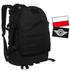 Peterson, plecak militarny, 3-komorowy, czarny