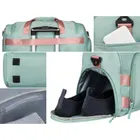 Peterson, torba weekendowo-podróżna z uchwytem na walizkę, zielono-różowa