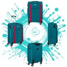 Peterson, walizka, duża, turkusowo-różowa, 78 cm