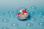 Petit Boum, Happy Bubbles, kula sensoryczna, krab, 10 cm