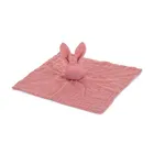 Petite&Mars, Hugo, kocyk z muślinu bambusowego z grzechotką, Dusty Rose, 0m+