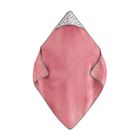 Petite&Mars, Loulou, okrycie kąpielowe bambusowe z kapturkiem, Pink Meadow, 100-100 cm