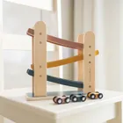 Petite&Mars, Milky Way Wood of Mars, drewniana zjeżdżalnia, Aurora Pink