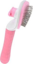 Pets Collection, szczotka dla psa i kota, samoczyszcząca, różowa