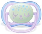 Philips Avent, Ultra Air, Night, smoczek uspokajający, różowy, 0-6m