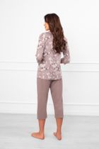 Piżama damska, brązowa, Italian Fashion