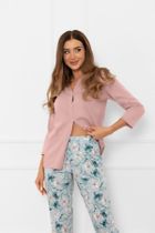 Piżama damska, różowa, Sekwoja, Italian Fashion