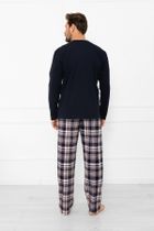 Piżama męska, granatowa, Sambor, Italian Fashion