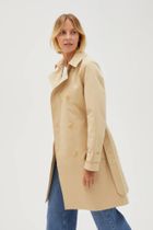 Płaszcz damski, beżowy, Moodo