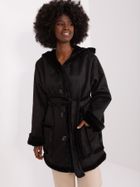 Płaszcz damski, czarny, Lakerta