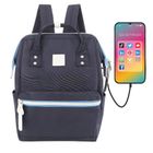 Plecak miejski na laptopa, port USB, niebieski, Himawari