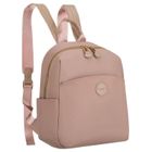 Plecak miejski, różowy, skóra ekologiczna, Peterson