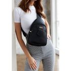 Plecak na jedno ramię, saszetka, czarny, Peterson