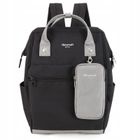 Plecak podróżny, bagaż podręczny do samolotu, czarny, Himawari