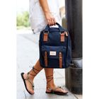 Plecak podróżny na laptopa, bagaż podręczny do samolotu, granatowy, Himawari