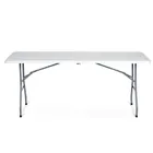 Plonos, stół cateringowy ogrodowy składany, biały, 180 cm