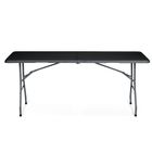 Plonos, stół cateringowy ogrodowy składany, czarny, 180 cm