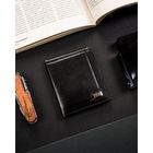 Portfel, banknotówka, czarny, skórzany, Rovicky