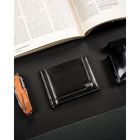 Portfel, banknotówka, czarny, skórzany, Rovicky