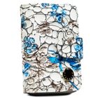 Portfel, biało-niebieski, skórzany, RFID, Peterson