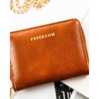Portfel, brązowy, skóra ekologiczna, Peterson