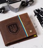 Portfel, brązowy, skórzany, Peterson