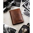 Portfel, brązowy, skórzany, Peterson