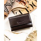 Portfel, brązowy, skórzany, Peterson