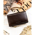 Portfel, brązowy, skórzany, Peterson