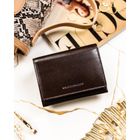 Portfel, brązowy, skórzany, RFID, Peterson