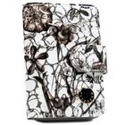 Portfel, czarno-biały, skórzany, Peterson