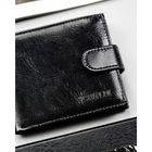 Portfel, czarny, skóra ekologiczna, 4U Cavaldi