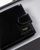 Portfel, czarny, skórzany, Peterson