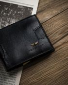Portfel, czarny, skórzany, Peterson