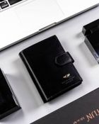 Portfel, czarny, skórzany, Peterson